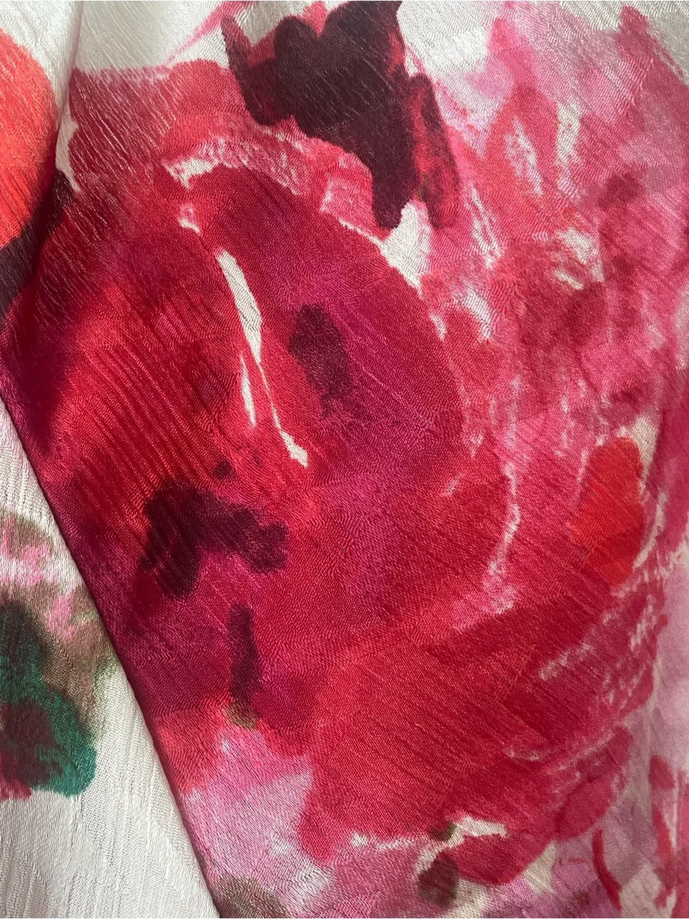 Floral Midi Dress Roses Smocked Waist Feminine Romantic Cottagecore Euro Summer - Picture 5 of 16